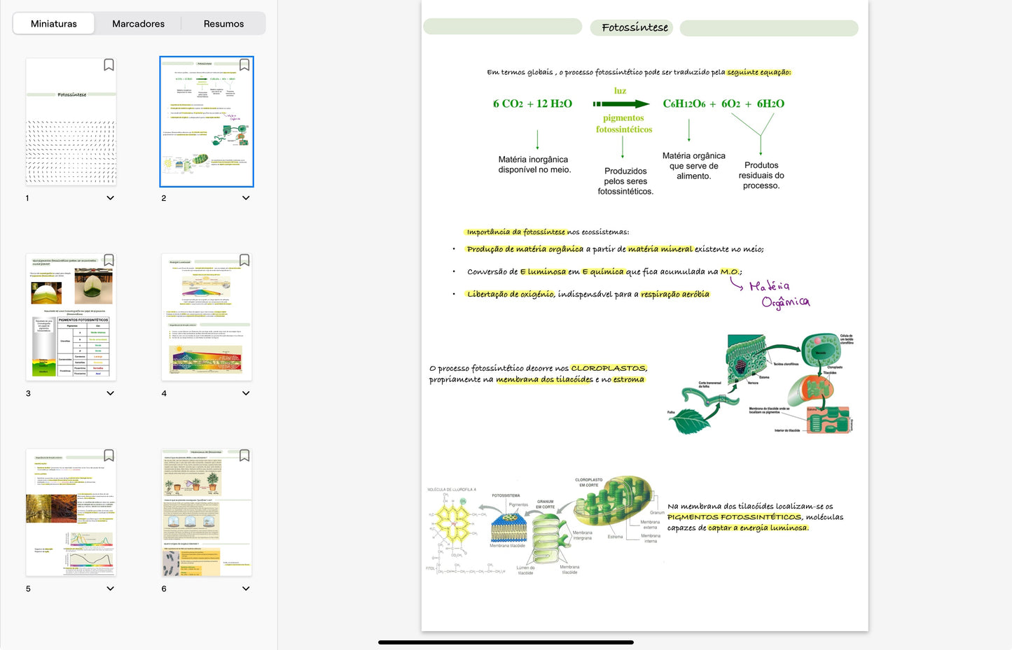 Resumo Biologia 10 ano