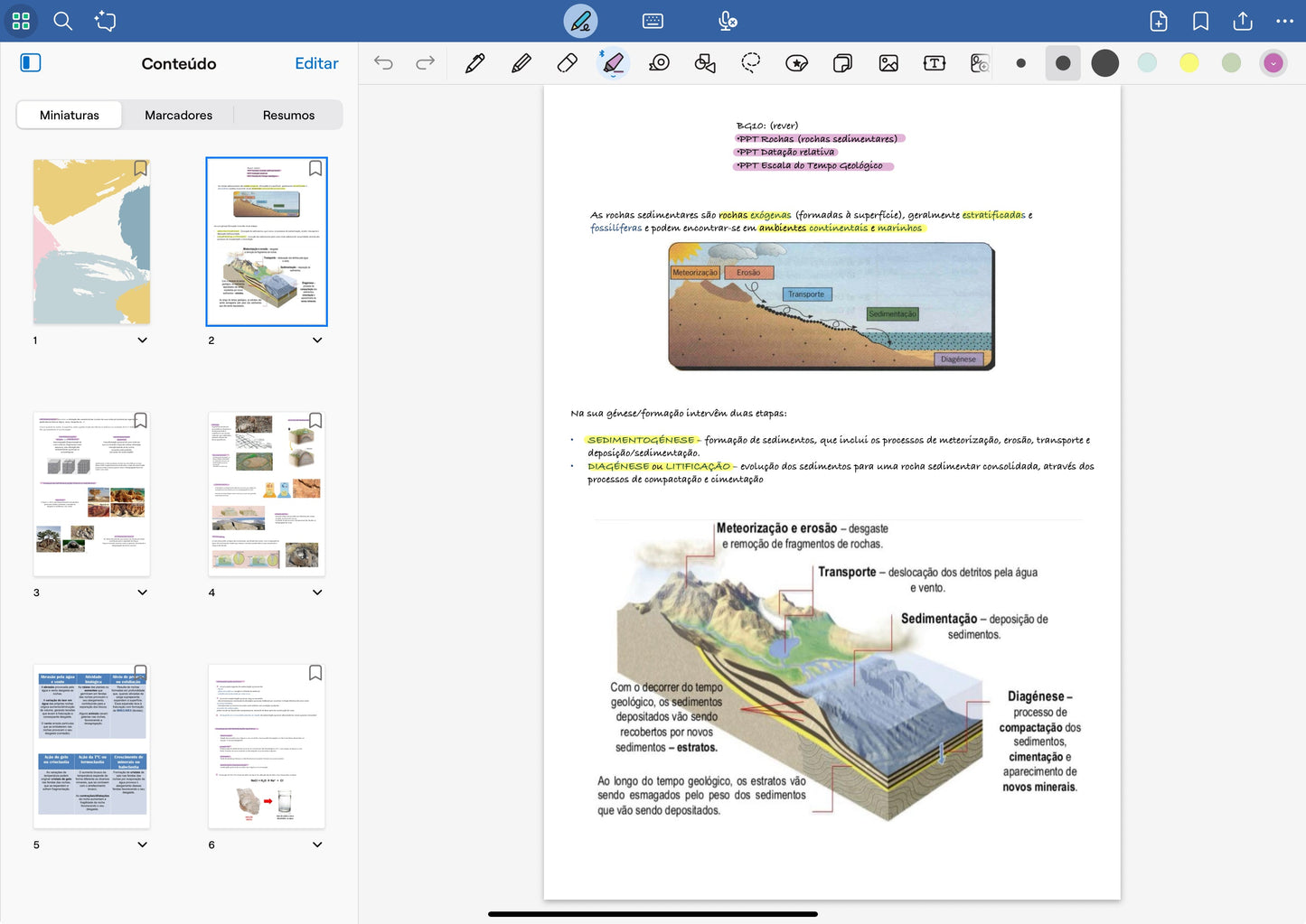 Resumo Geologia 11 ano