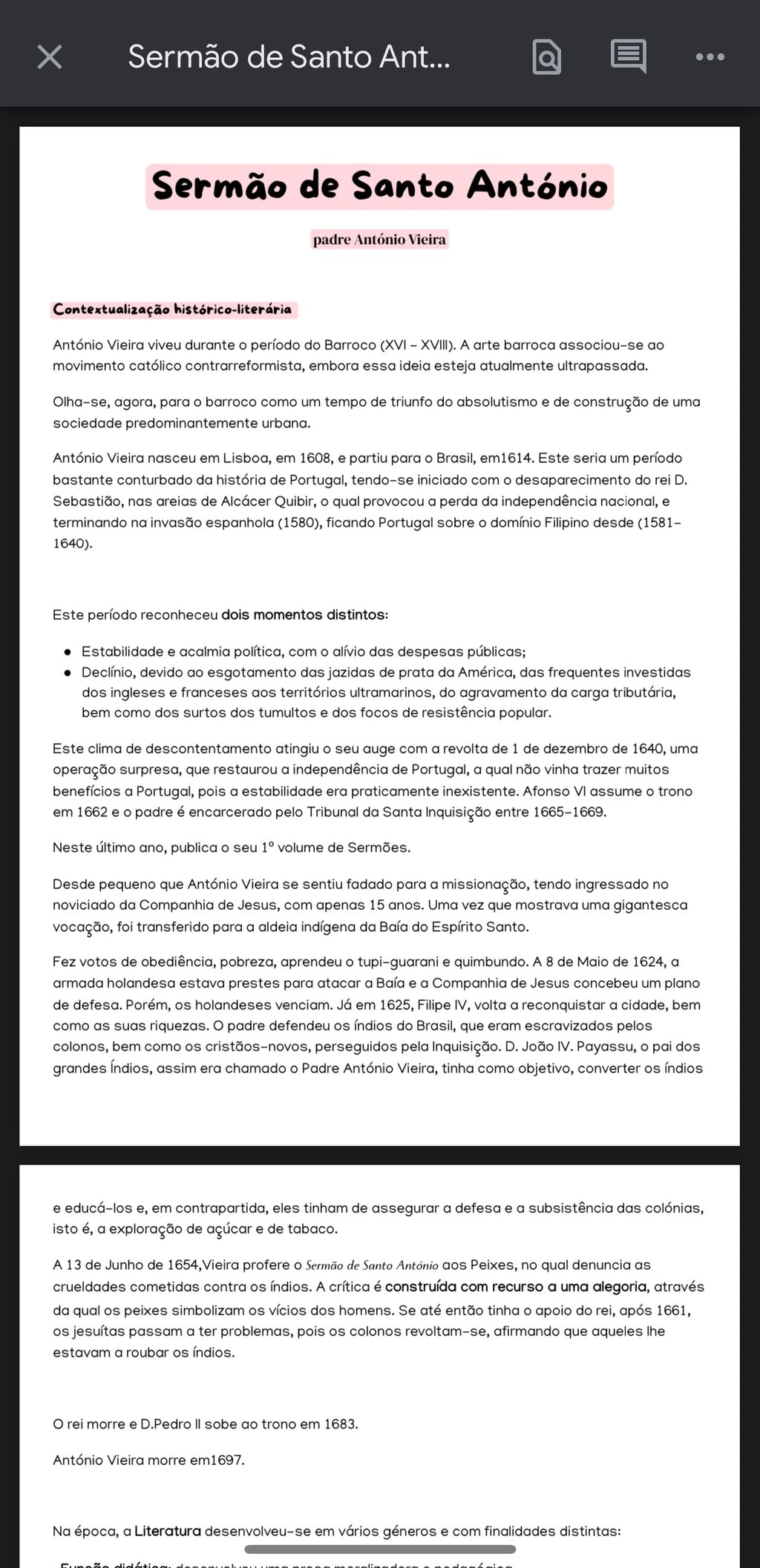 Resumo 11 ano Português