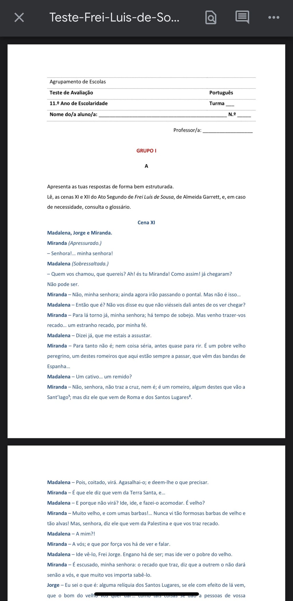 Resumo 11 ano Português