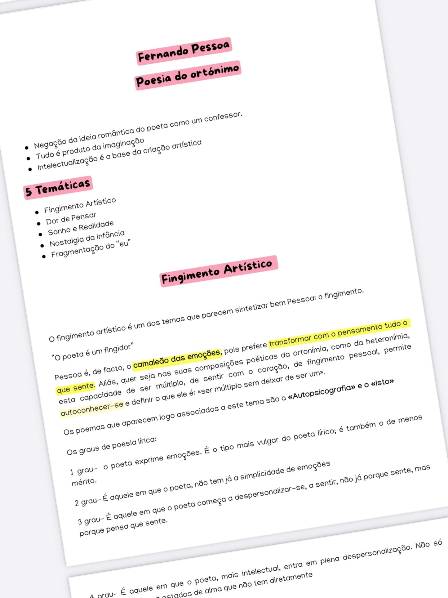 Resumo 12 ano Português